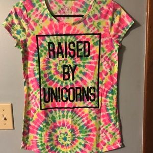 Justice tie dye tee